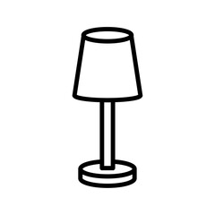 Night Bedside Lamp icon line art vector