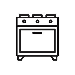 Oven icon line art vector