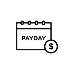 Payday icon line art vector