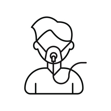 person wearing oxygen mask outline clip art preview