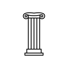 Pillar column icon line art vector
