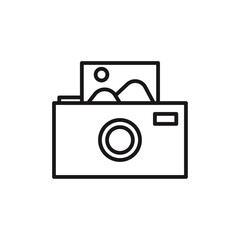 Picture snapshot icon line art vector