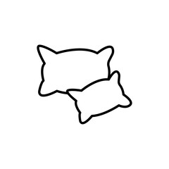 Pillow icon line art vector