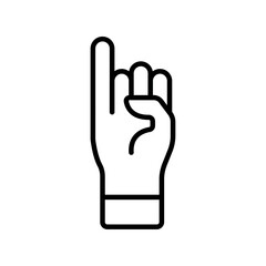 Pinky finger icon line art vector