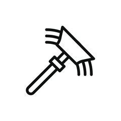 Plastering process icon line art vector
