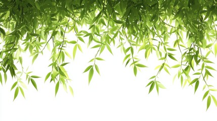 Fototapeta premium Green Leafy Background for Nature and Organic Themes