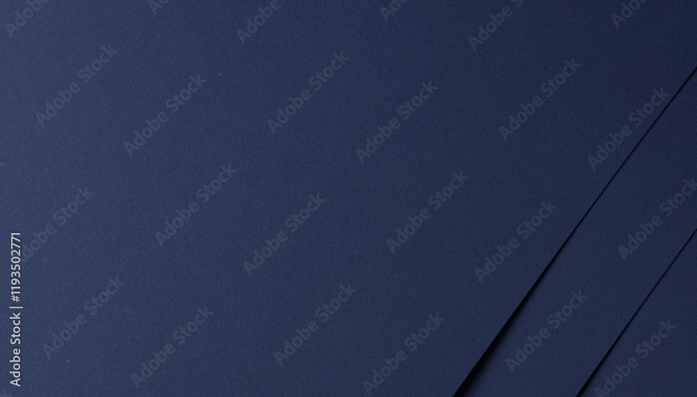 Poster midnight blue paper background with smooth, matte textures and overlapping layers. bold dark tones a