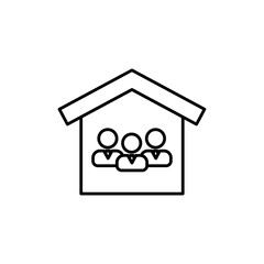 roommates icon line art vector