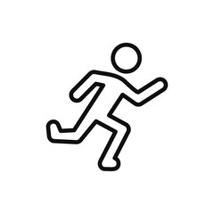 Running icon line art vector