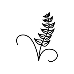 Rye icon line art vector