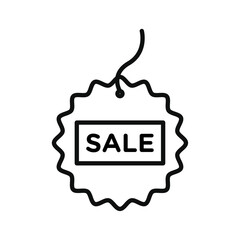 sale icon line art vector