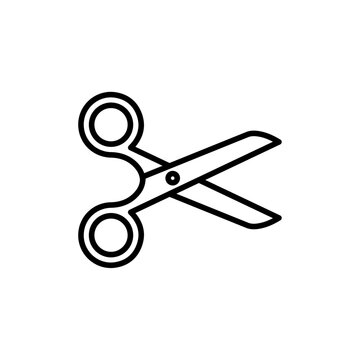recommend clip art: Scissors cutting icon line art vector