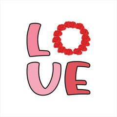 Love valentines day t shirt design