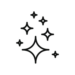 Sparkles shine icon line art vector