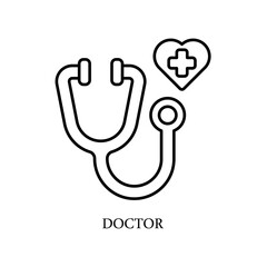 Icon a DOCTOR, isolated against a clean background.