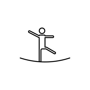 recommend clip art: Tightrope walker icon line art vector