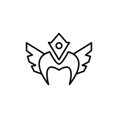 Obraz premium valkyrie icon line art vector