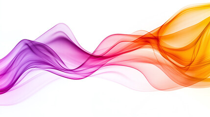 Abstract colorful audio or sound wave isolated on white background. music frequency curve line, digital radio signal spectrum, voice equalizer effect, volume waveform element in flow motion.