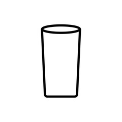 Water glass icon line art vector