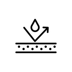 Water repellent surface icon line art vector