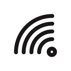 Wifi signal icon line art vector