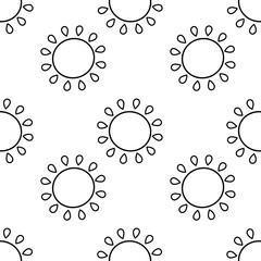 Repeating raster pattern of line drawings of suns