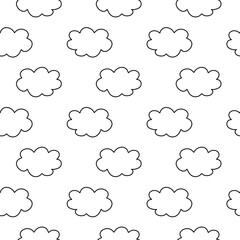 Repeating raster pattern of cloud outlines