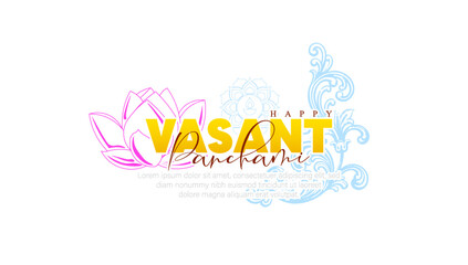 Happy Vasant Panchami Background. vector	
