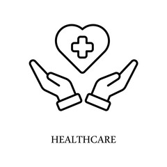 Obraz premium Icon a HEALTHCARE, isolated against a clean background. 