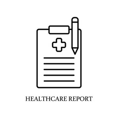 Icon a HEALTHCARE REPORT, isolated against a clean background.
