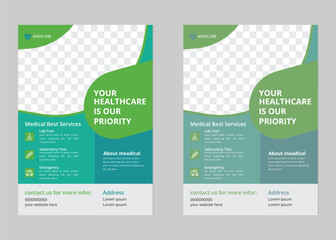Creative Modern Medical Healthcare Flyer Poster Layout Tempaletl Design