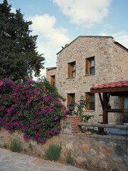 old house in the village of the country