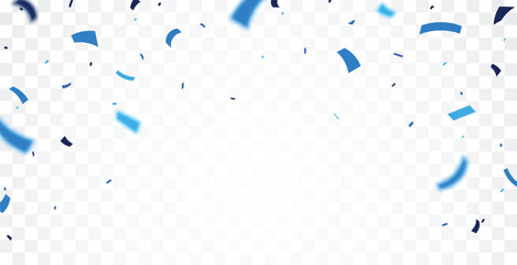 Blue Confetti award Celebration. birthday, holiday, advertising and party element