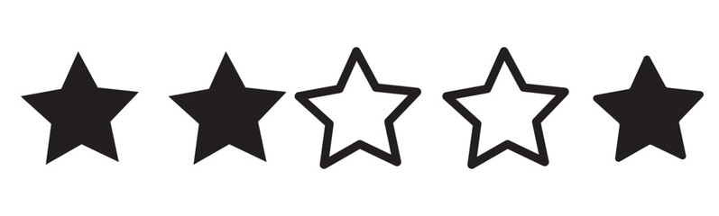 star Icon tool Flat Style outline