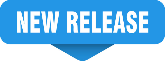 new release sticker. new release sign on transparent background