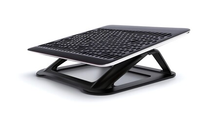 A stylish ergonomic laptop stand on a white background