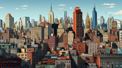 Obraz premium A Stunning Cityscape Panorama