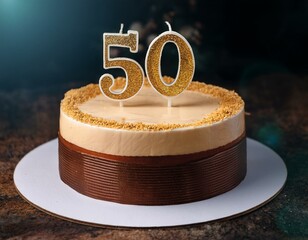 Generated image  Beautiful cake celebrating a birthday or milestone of 5
