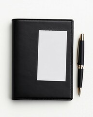 Business Planning Notebook Office Desk Stationery Item Minimalistic Top-Down View Productivity Concept
