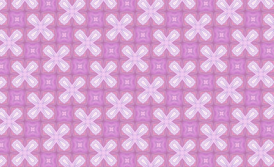 Geometric Floral Pattern in Pink and Lavender