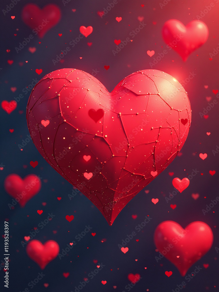 Poster Backgrounds Of Hearts Are Often Used In Art And Design To Evoke A Sense Of Nostalgia And Emotional Depth Instantly. 00002