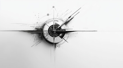 A hologram compass. A compass of polygons, triangles , points, and lines. Compass is a low-poly compound structure. The technology concept.