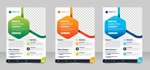 Colorful Digital Marketing Agency Poster Template