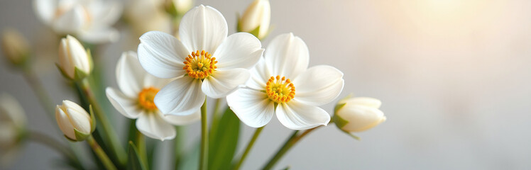 The White Flowers Of Saint Valentin Fondly Represent Pure Love, Innocence, And New Beginnings, Symbolizing The Tender Heart Of Love. 00001