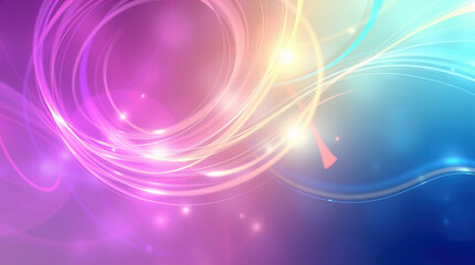 Obraz premium 3D rendering of an abstract background with iridescent futuristic design elements, illuminated by artistic lighting to create a visually striking composition of abstract shapes