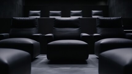 Obraz premium Luxury Home Theater Seating Design