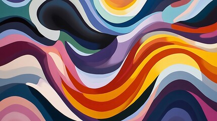 Obraz premium Abstract Colorful Waves Flowing Design