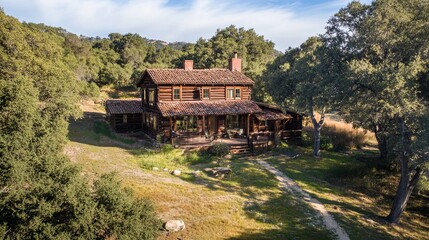 A rustic pet-friendly hiking lodge with scenic trails and comfortable resting spots