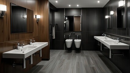 Modern Washroom with tiles