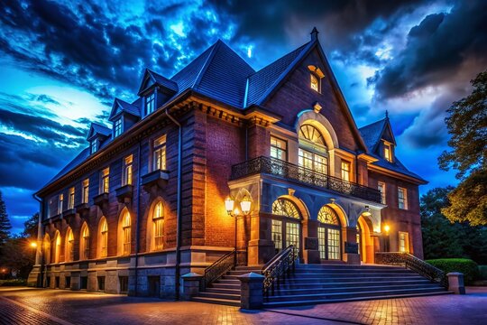 Low Light Photography: Pupin Hall at Night, Dramatic Shadows & Architectural Detail